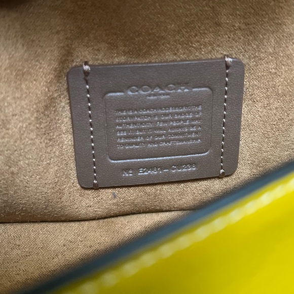 Coach Racer Pouch Sungold Smooth Calf Leather pouch - Picture 2 of 4